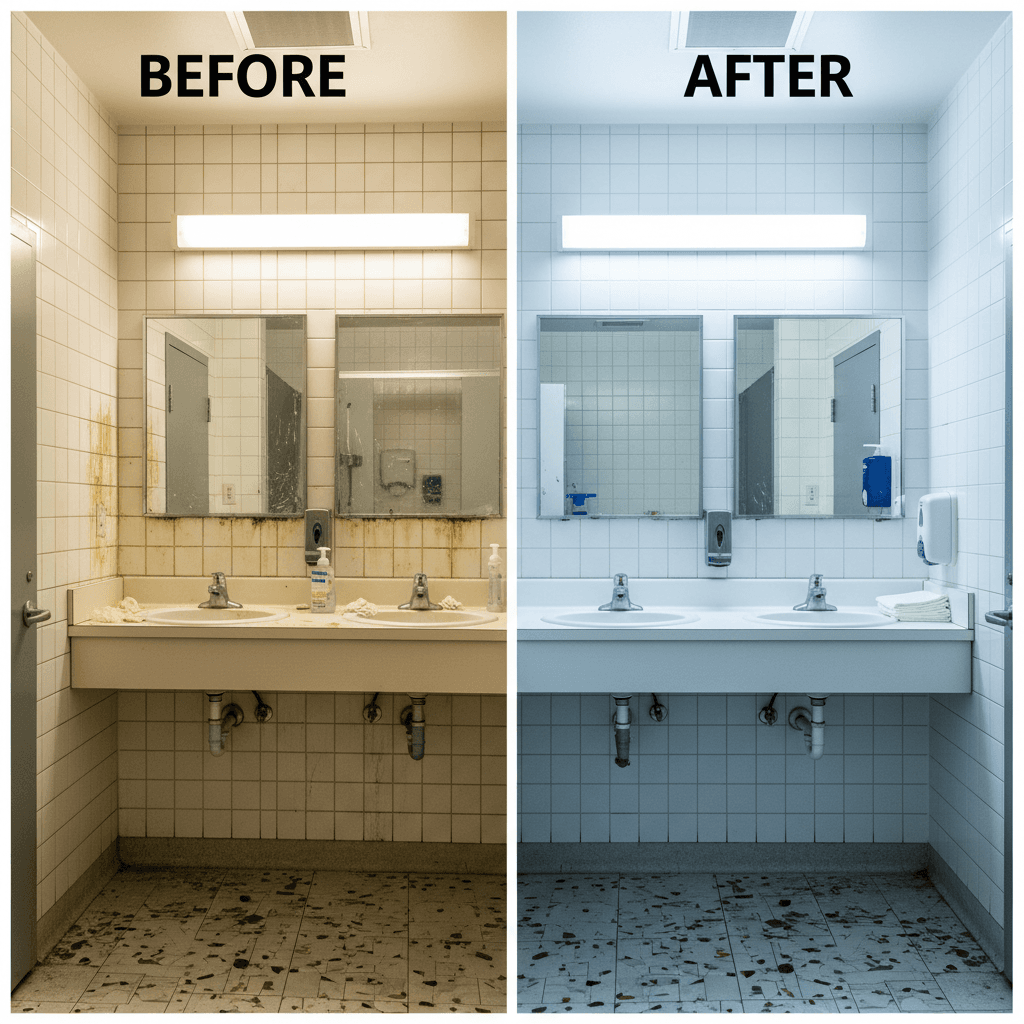 Medical facility restroom transformation